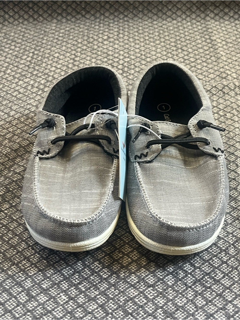 Casual Gray Canvas Slip-On Shoes